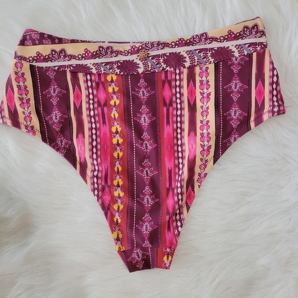 Nanette Lepore Swim Bikini Set 8 Bohemian Print Asymmetrical Cut High Rise NWT - Picture 12 of 16